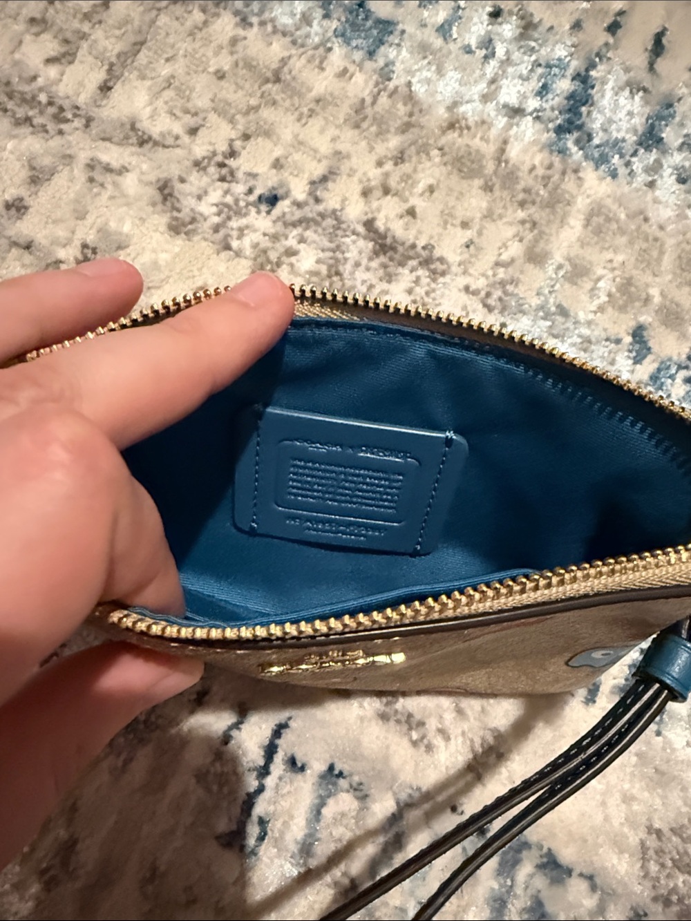 Coach x Pacman Beige Wristlet - Picture 3 of 3